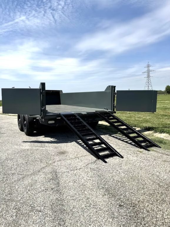 7x16 Birddog Dump Trailer - Battleship