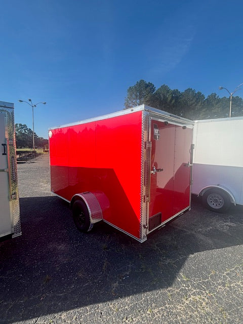 6x12 SA Cargo Enclosed Trailer - Red