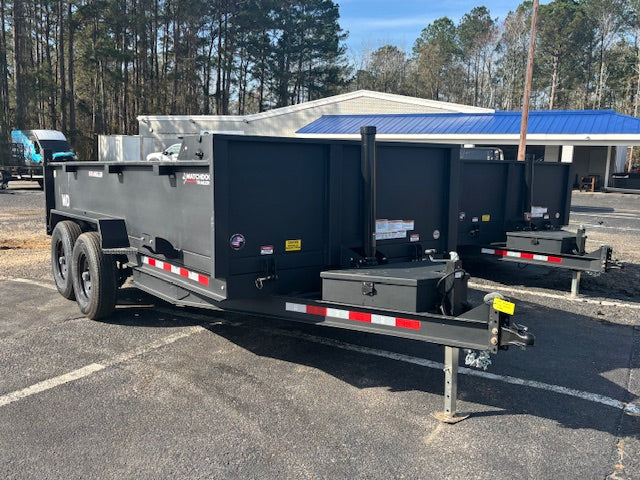 7x14 Wrangler Dump Trailer - Matte Black