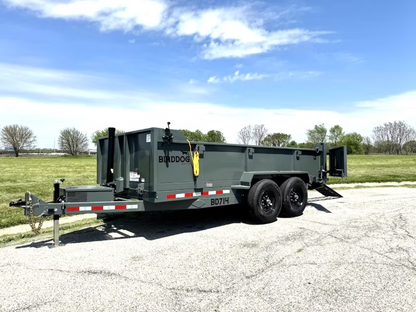 7x16 Birddog Dump Trailer - Battleship