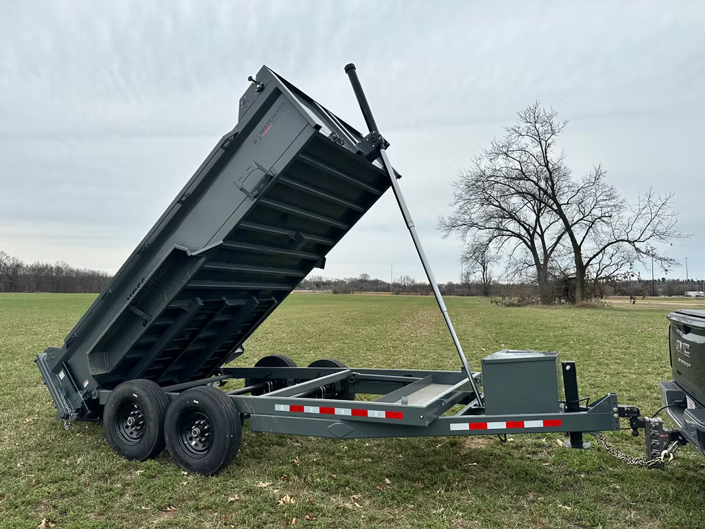 7x16 Hoss Dump Trailer - Matte Black
