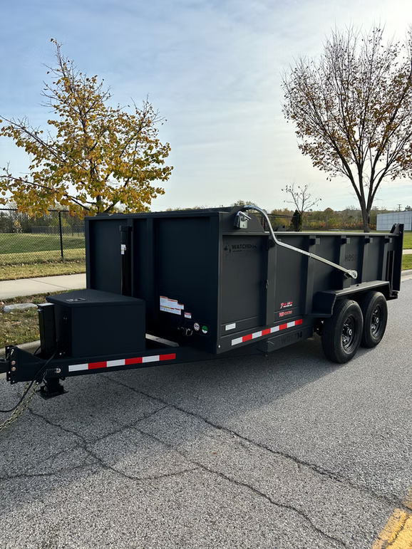 7x14 Hoss Dump Trailer - Battleship