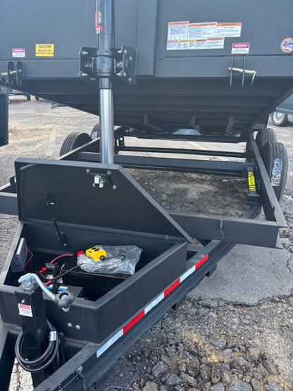 7x12 Wrangler Dump Trailer - Matte Black