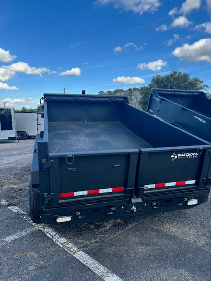 7x12 Wrangler Dump Trailer - Matte Black