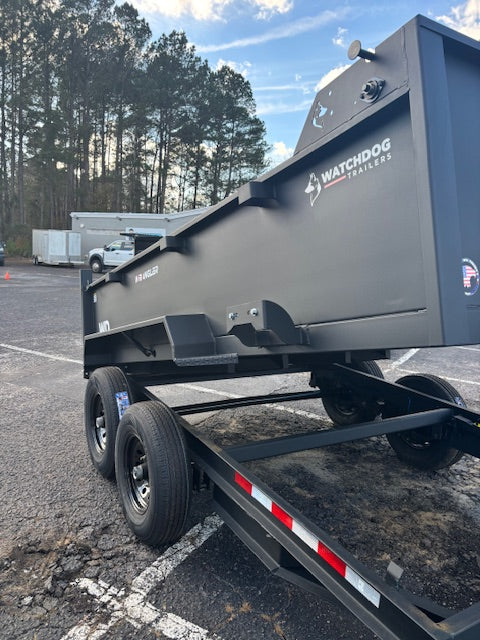 7x12 Wrangler Dump Trailer - Matte Black