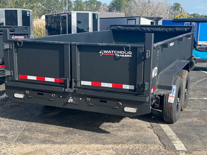 7x14 Wrangler Dump Trailer - Matte Black