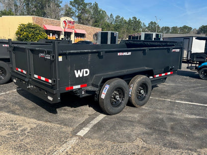 7x14 Wrangler Dump Trailer - Matte Black