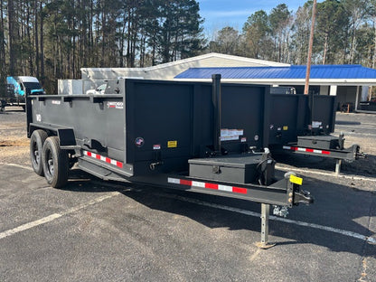 7x14 Wrangler Dump Trailer - Matte Black